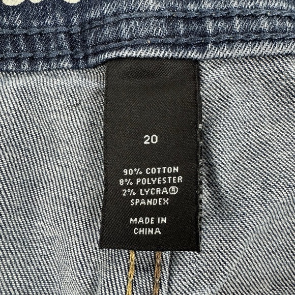 LANE BRYANT Womens Capri blue denim jeans - Genius Fit - SIZE 20‎ - Picture 7 of 8